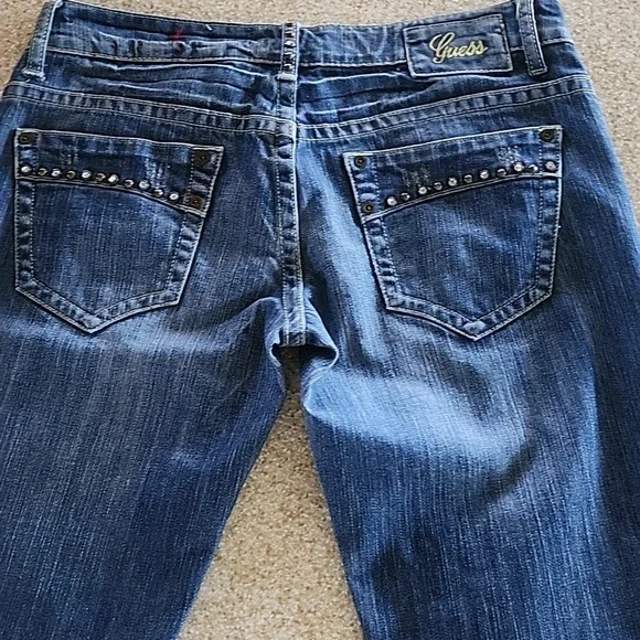Guess Bootcut Rhinestone Like New Jeans Size 28 - Picture 10 of 13